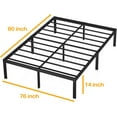 thumbnail image 6 of Eavesince 14 inches King Size Metal Bed Frames,No Box Spring Needed ,King Platform Metal Bed Frame for Adult, 6 of 7