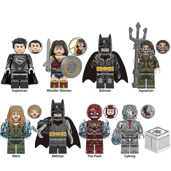 Children's Assembling Toy Justice League Superman Wonder Woman Bat Flash Minifigure Building