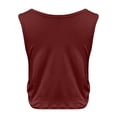 thumbnail image 6 of Wang6 Womens Loose Fit Tank Tops Causal Sleeveless Workout Tops Summer Crew Neck Solid Yoga Running Gym Basic Tees Red L, 6 of 6