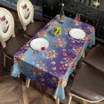 thumbnail image 2 of Pioneer Flower Floral Print Pattern Rectangle Tablecloth 60"x120", Waterproof Polyester Table Cloth, Wipeable Spillproof for Dining Camping Indoor Outdoor, 2 of 6