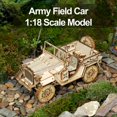 thumbnail image 3 of DIY Army Field Car 1:18 Scale Jeep Model Vehicle 3D Wooden Puzzle Kits Boy Toy Handcraft Project Gift Home Decoration, 3 of 4