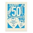 thumbnail image 6 of Personalized Anniversary Card, Papercut Love Hearts & Text, Happy Anniversary Wedding Memory Greeting Card Keepsake Gift for Wife Husband Dad Mum, 6 of 6