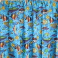 thumbnail image 3 of Cotton Curtain Animal Print 58 Inch Wide Fish Aquarium Dark Blue, 3 of 3