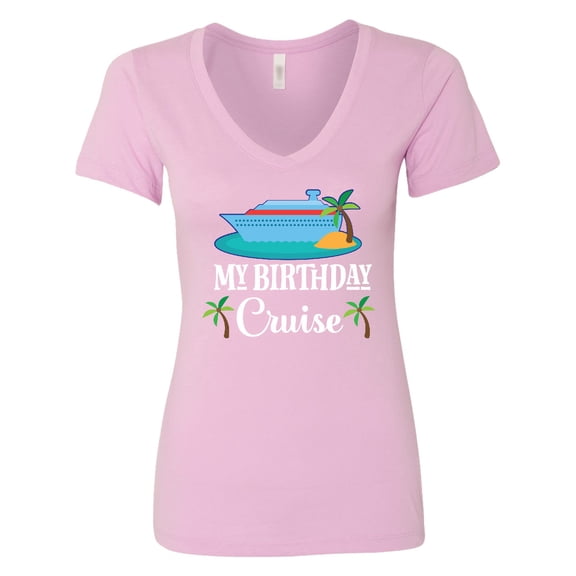 Inktastic Birthday Cruise Vacation Women's V-Neck T-Shirt