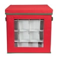 thumbnail image 5 of Northlight 12" Red Christmas Ornament Storage Bag with Removable Dividers, 5 of 6