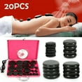 thumbnail image 3 of ANQIDI 20PCS Professional Portable Natural Basalt Hot Stones Set Hot Rocks Massage Stones Kit with Heater Box for Body Massage, 3 of 12