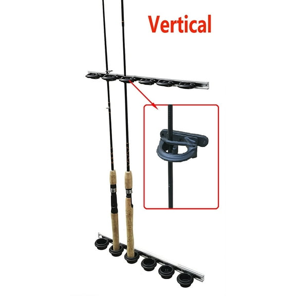 BroCraft Fishing Track Rod Storage System / Ceiling Rod Rack /6 Fishing Rod Rack wall mount