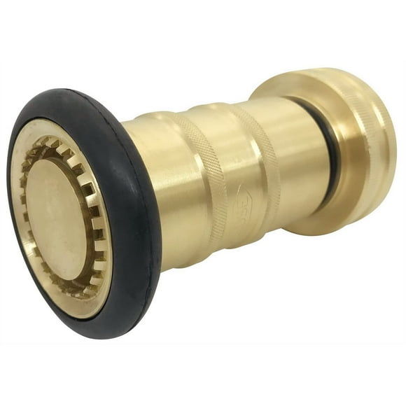 Happy Tree 1-1/2" NST/NH Brass Fire Hose Spray Nozzle 85 gpm Fire Equipment Heavy Duty Industrial Jet Fog Nozzle 100 psi FHSN04B