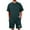 A-Dark Green23, variant on FINALGANG New Outfits For Men Solid Color Short Sleeve O-Neck Waffle Shirt Shorts Labeling Loose Fit 2 Piece Set Leisure Vacation Up And Down Set