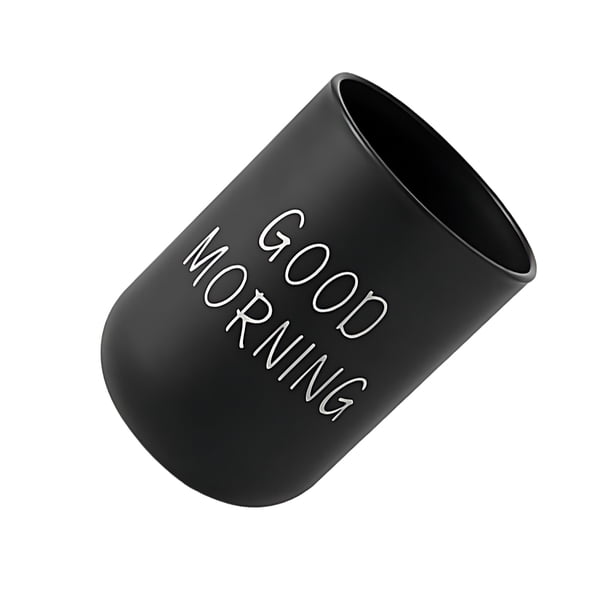Vogacara Los PP se mantienen frescos y convenientes tazas de para la boca para el baño diario que se lavan la taza de la boca moderna Cuerpo del baño negro