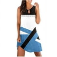 thumbnail image 2 of SDNall Womens Round Neck Sleeveless Printed Dress, 2 of 9