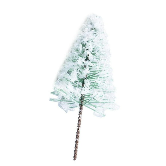 White Christmas Tree Model Cedar Pine Tree Snow Forest Railway Scenery 6cm-SHUNJING