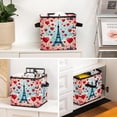 thumbnail image 6 of Eiffel Tower Foldable Toy Storage Basket with Handle, 10.8"x10.5"x10.6", Large Capacity Storage Box Organizer Bins, 6 of 6