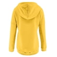 thumbnail image 5 of TBKOMH Sweatshirts Women Warm Funny Long Sleeve Hoodies Collar Solid Color Sportswear (Yellow,S), 5 of 7