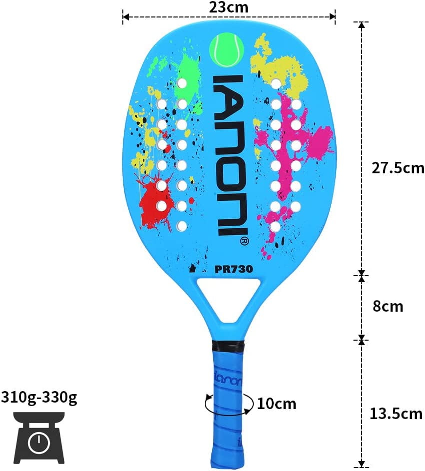 Ianoni Beach Tennis Racket - Graphite Composite Face with EVA Core