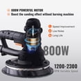 thumbnail image 3 of VEVOR Drywall Sander, 800W Electric Sander with 12 Sanding Discs, Variable Speed 1200-2300 RPM Wall Sander with Automatic Vacuum Dust Collection System, 3 of 9
