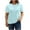 Blue, variant on fatyb Women's Plus Size Tops Short Sleeve Crewneck T Shirts Solid Color Summer Casual Tees for Women