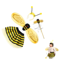 thumbnail image 1 of ZHAOCHENG Juego de 4 piezas de alas de mariquita o abeja para niñas, disfraz de insecto para niños (abeja), 1 of 5