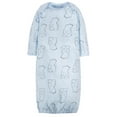 thumbnail image 2 of Gerber Baby Boy Long Sleeve Gowns with Mitten Cuffs, 4-Pack, 2 of 6