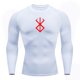 thumbnail image 3 of Camiseta de verano para correr para hombre, camiseta de compresión de manga corta, camiseta deportiva para gimnasio, ropa deportiva transpirable de secado rápido blanca y negra para MMA, 3 of 5
