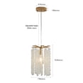 thumbnail image 2 of Luxury 3-Pack Crystal Pendant Lights, Elegant Golden Finish Chandelier with Waterfall Bead Design (No Bulbs), 2 of 10