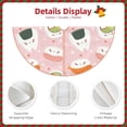 thumbnail image 4 of Daiia Cute Sushi Drawing Merry Christmas Tree Skirt , Xmas Large Lace-up Tree Skirt, Santa Snowflakes Rustic Home Decorations New Year Party Farmhouse Decor-30", 4 of 7