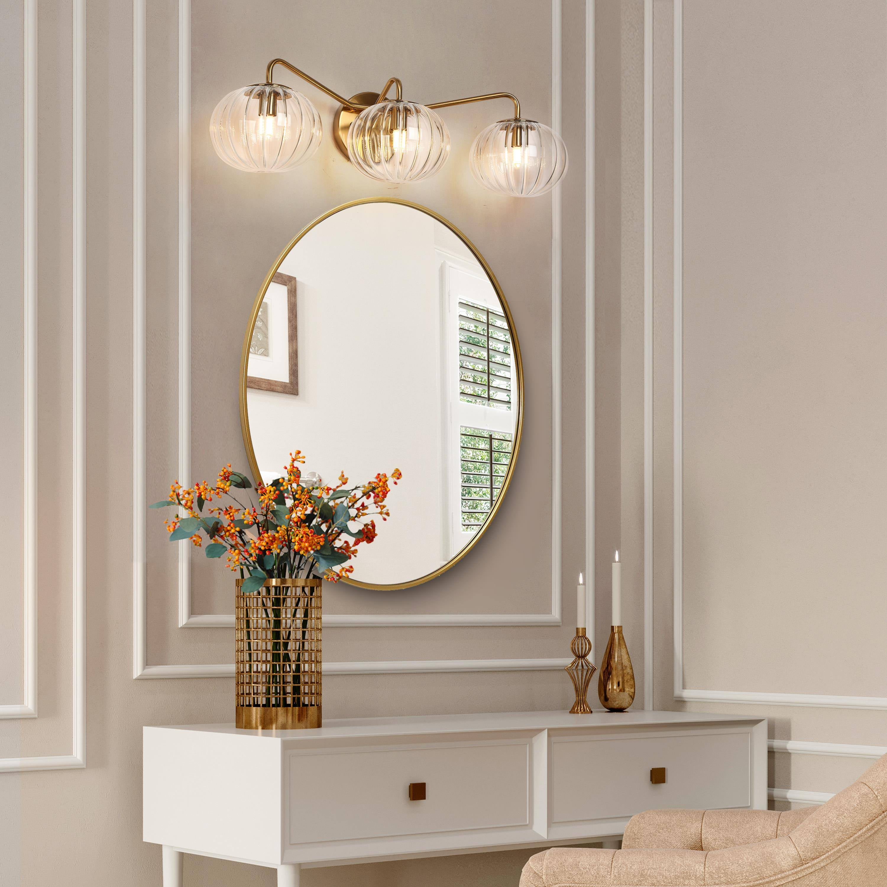 LNC Briefbeschwerer 23.2-in 3-Light Polished Gold LED Modern/Contemporary Vanity Light