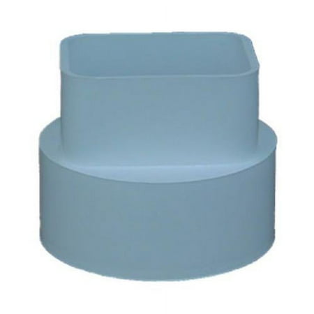 Genova Products S45234 Styrene Downspout Adapter, 2" x 3" x 4", White
