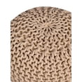thumbnail image 4 of BirdRock Home Round Pouf Foot Stool Ottoman - Natural, 4 of 7