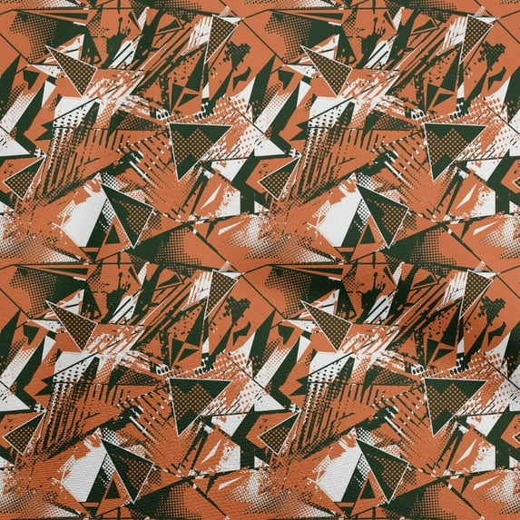 oneOone Polyester Spandex Orange Fabric Abstracts Quilting Supplies Print Sewing Fabric By The Yard 56 Inch Wide