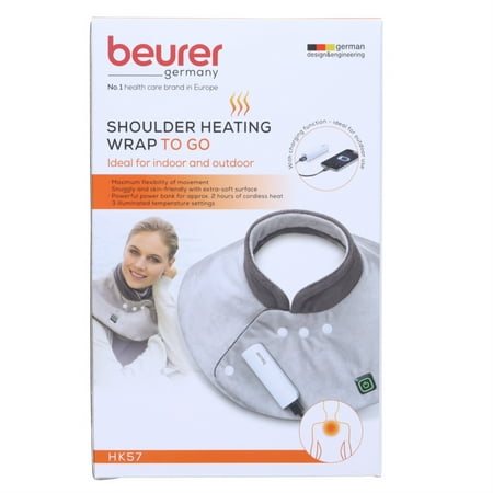 Beurer - To Go Wireless Shoulder Heat Pad With Power Bank - Gray
