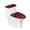 Deep Red Rose Pattern, variant on HELLHERO Christmas Polyester Fabric Toilet Seat Covers & Machine Washable Toilet Lid Seat Cover & Universal for Modern Bathrooms Stretch