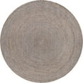 thumbnail image 1 of Unique Loom Braided Jute Hand-Woven Area Rug 8' x 8' Round Gray/Silver, 1 of 1