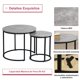 thumbnail image 4 of LÖSEN Juego de Mesa de Centro Nesting, 2 Mesas Auxiliares Redondas, Estructura de Metal Resistente con Tapa con Aspecto de Mármol, Dise&amp;n, 4 of 9