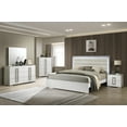 thumbnail image 5 of Olivia Contemporary Style Chest with Metallic Accents Made with wood in White, 5 of 5