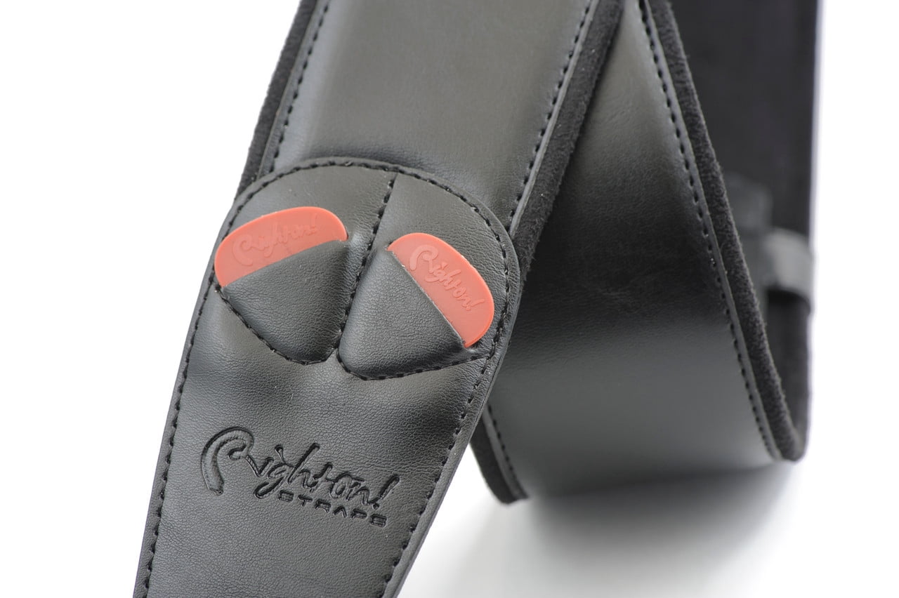 RightOn! Mojo Charm-60 Guitar Strap – Stylish & Comfortable - Black