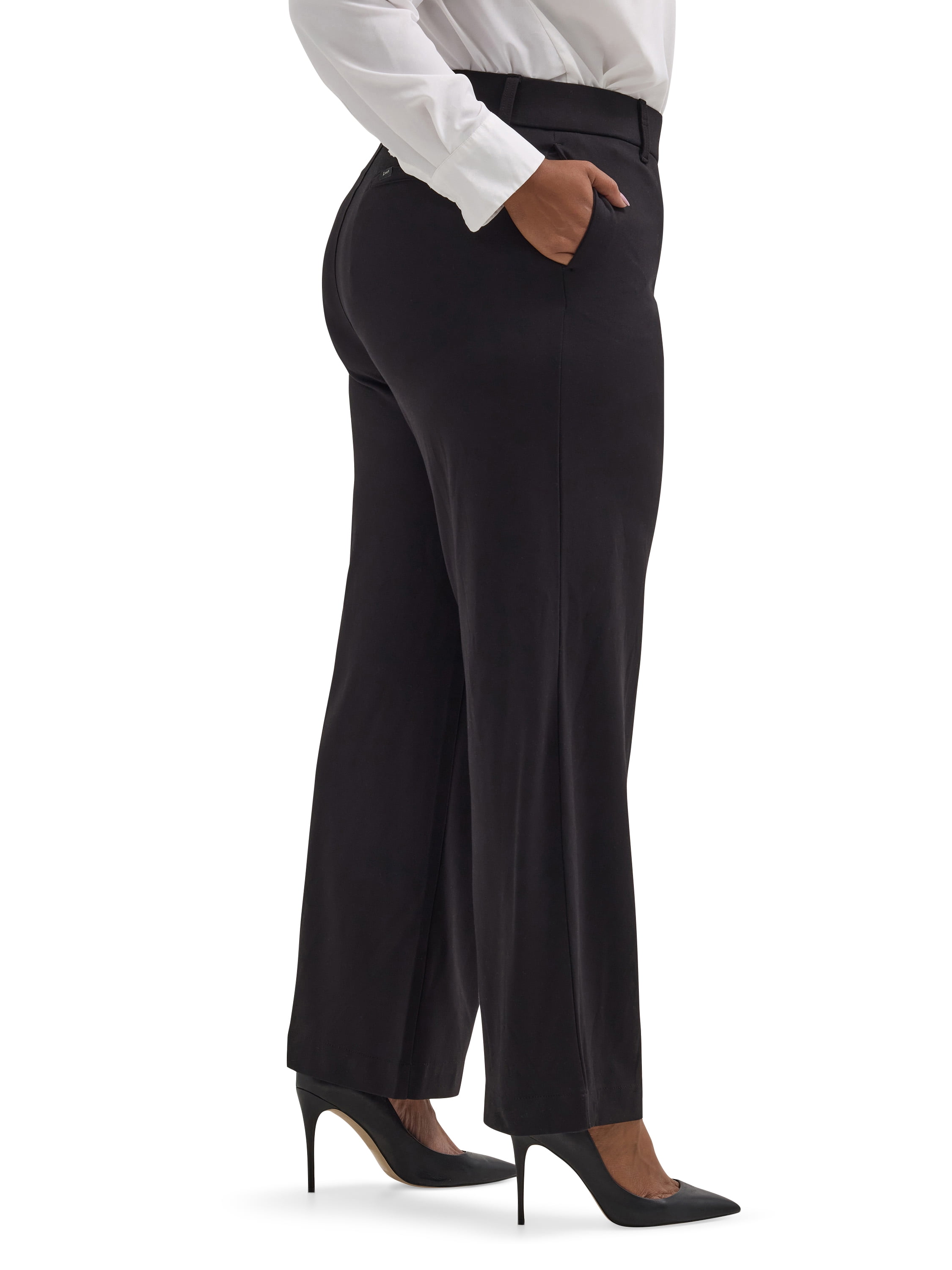 Lee® Women's Plus Pull-On Comfort Waist A-Line Knit Pant