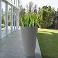 thumbnail image 4 of Algreen Crete 30" Self-Watering Planter, Tall, Warm Grey Resin, 4 of 9