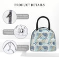 thumbnail image 4 of Fotbe Algae Corals and Seashells Pattern Lunch Bag, Insulated Lunch Box, Small Leakproof Cooler Food Lunch Containers Reusable High Capacity Lunch Tote Bags for Work, Travel, Outdoor, 4 of 6