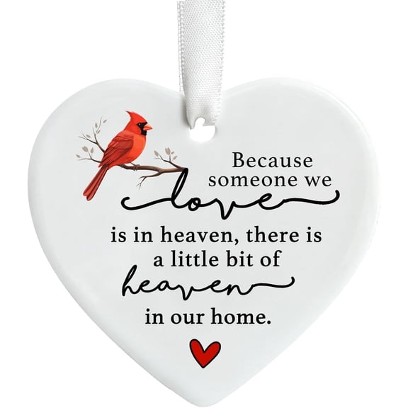 Because Someone We Love is in Heaven Ornament, Memorial Gifts, Cardinal Ornament, Cardinal Christmas Tree Hanging, Sympathy Gift