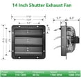 thumbnail image 2 of Shutter Exhaust Fan, Wall Mount Ventilation Fan w/Speed Controller Attic Vent Fan for Chicken Coops, Greenhouse, Gable, Barn, Garage, Shed Ventilator, 2 of 7