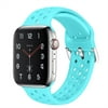 Silicone Strap for Apple Watch band 44mm 40mm 45mm 41mm 42mm 38mm Breathable watchband Sport wrist band bracelet iWatch series 6 3 4 5 se 7 wristband - Sky blue