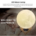 thumbnail image 4 of Tocado Interruptor LED Lámpara de luna Niños Luz de noche junto a la cama Dormitorio, 4 of 8