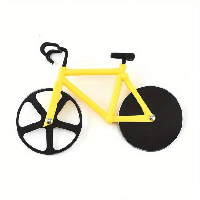 1pc, Premium Pizza Cutter, Pizza Wheel, Metal Pizza Knife, Stainless Steel Pizza Cutter Wheel, Bicycle Shaped Pizza Cutter With Stainless Steel Blade, Cake Pie Pastry Cutter, Kitchen Supplies, Baking