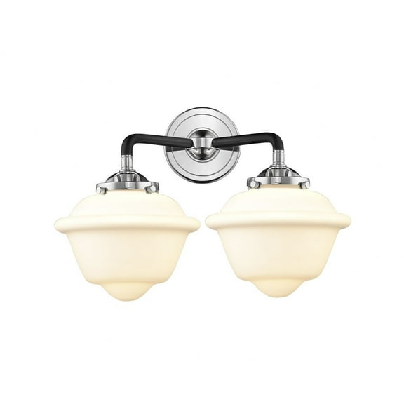 284-2W-SN-G534 Innovations Lighting Oxford - 2 Light Bath Vanity-11 Inches Tall and 15.5 Inches Wide-Brushed Satin Nickel Finish-Seedy Glass Color