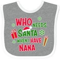 thumbnail image 3 of Inktastic Who Needs Santa when I Have Nana Boys or Girls Baby Bib, 3 of 4