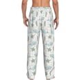 thumbnail image 3 of Uemuo Whale And Turtle Pattern Men's Wide Leg Palazzo Lounge Pants with Pockets Light Weight Loose Comfy Casual Pajama Pants-Large, 3 of 9