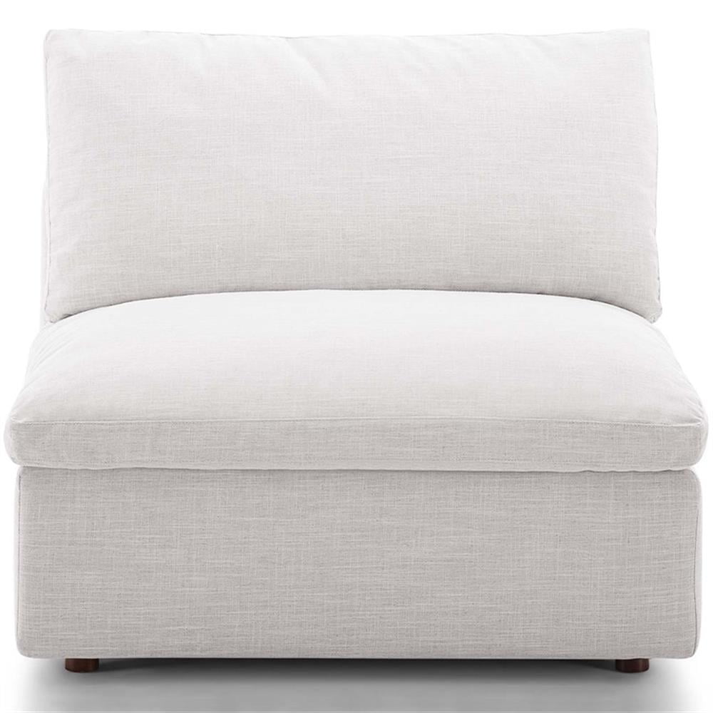 Pemberley Row Polyester Linen-Like Texture Gray Loveseat Rectangular Down Feather Cushions 78" Unassembled