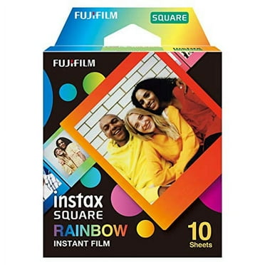 Fujifilm Instax SQUARE Rainbow Instant Film, 10 Exposures