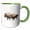 Green/White, variant on 3drose, Usa, Wyoming, Yellowstone National Park. Bison in Winter., 11oz Two-tone Red Mug